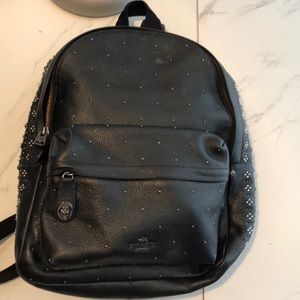Coach Leather Embellished Backpack